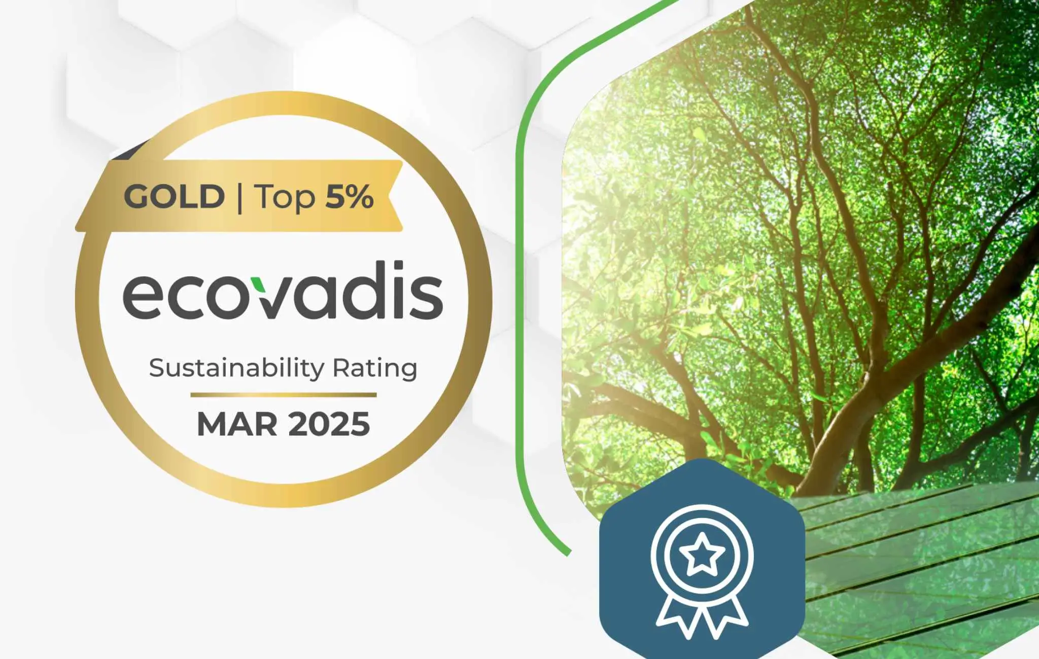Złoty Medal EcoVadis stanowi uznanie dla osiągnięć Synthos w kluczowych obszarach zrównoważo­ne­go rozwoju