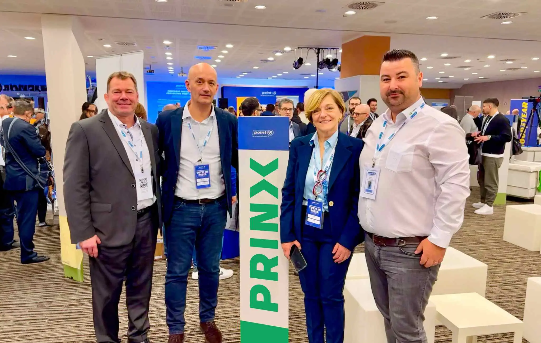Od lewej: Thomas Wohlgemuth, Dyrektor Zarządzający PRINX Europe; Fabien Bouquet, CEO Point S International; Lidia Komianc, Country Manager Point S Italia; Adrian Costache, Sales Manager PRINX Europe
