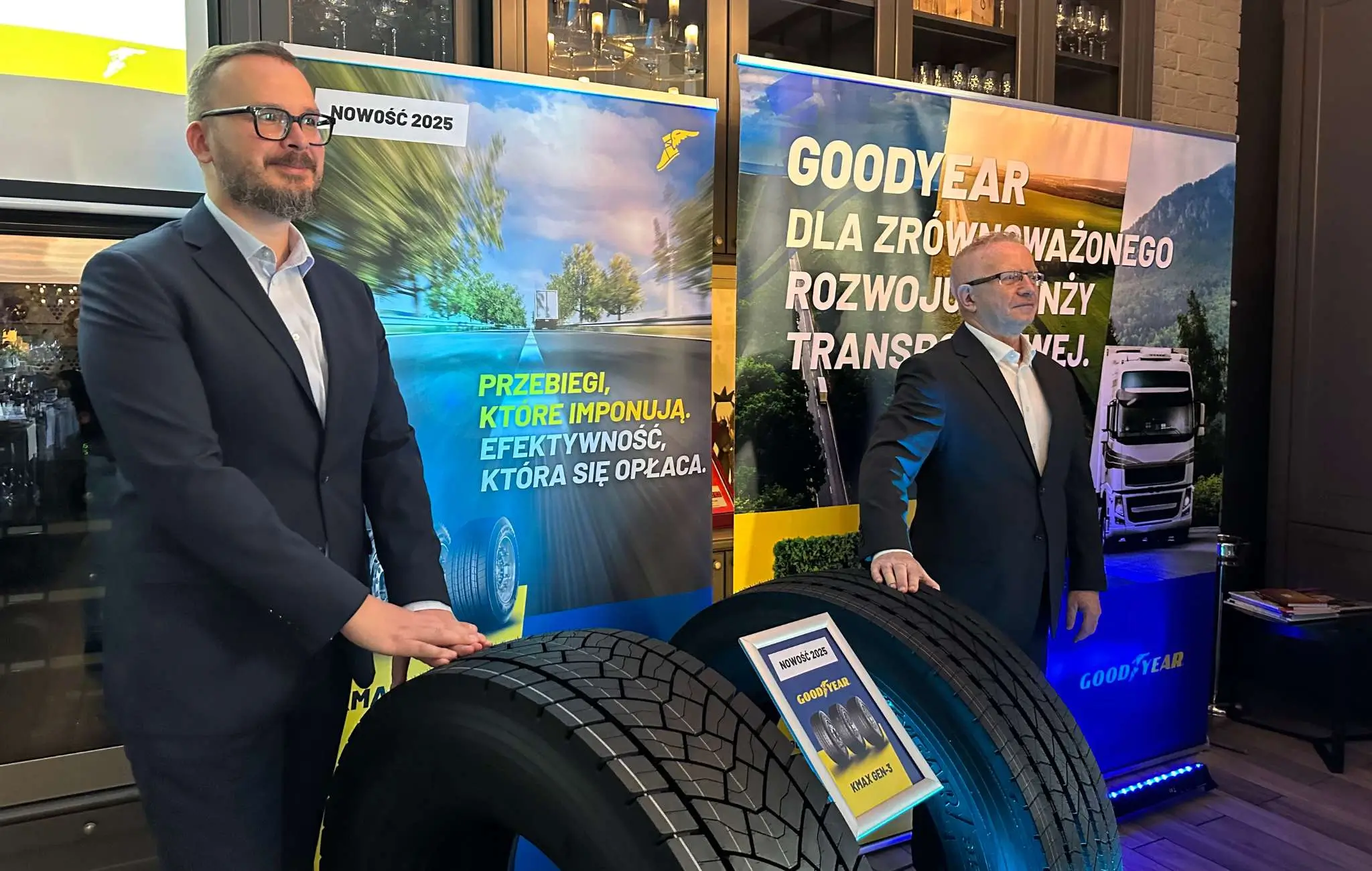 Od lewej: Grzegorz Putkiewicz i Janusz Krupa, Goodyear